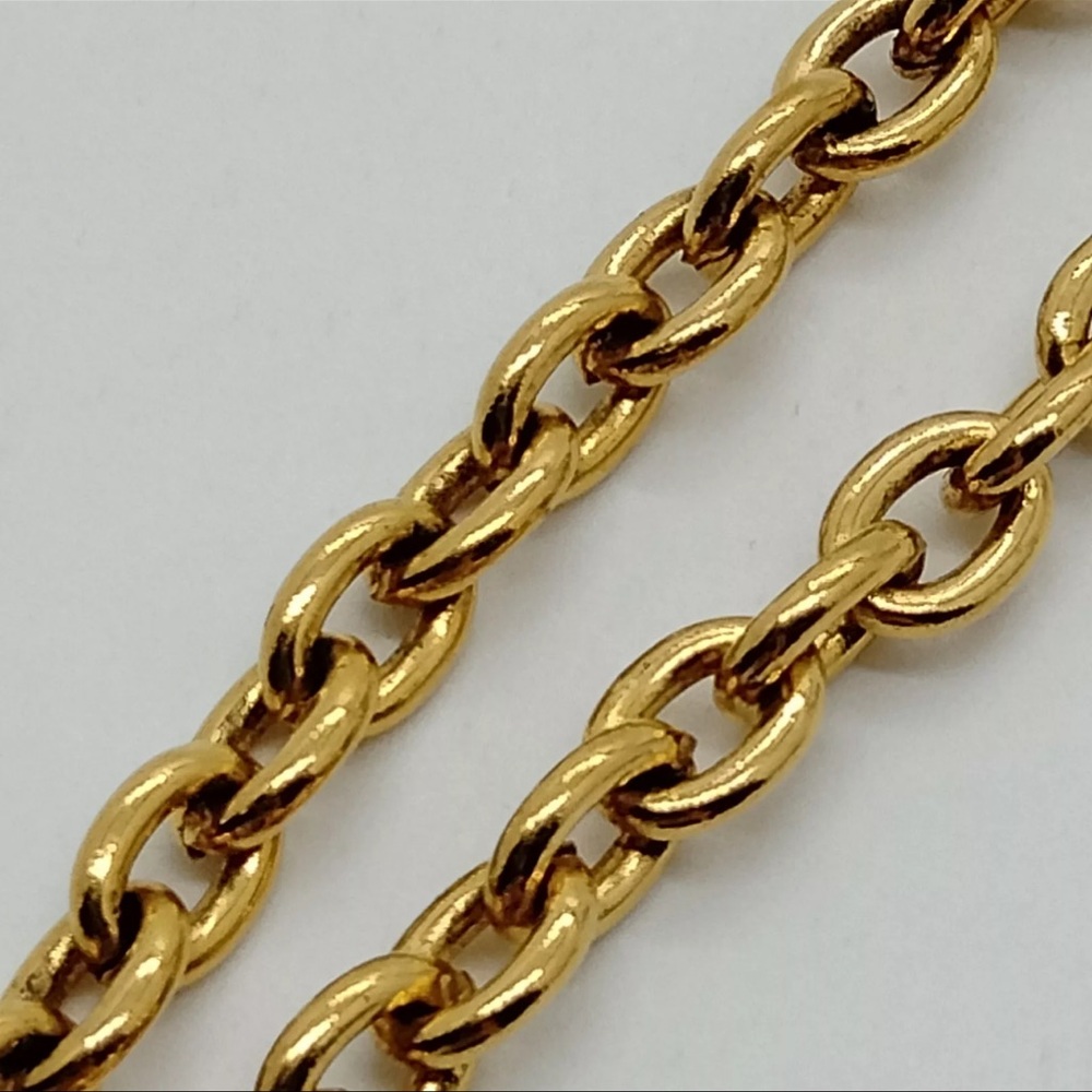 AUTH Chanel Vintage CC Pendant Necklace Gold - Picture 7 of 8